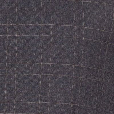 Men's Black Antique Bronze Windowpane Three Piece Suit