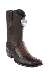 Wild West Botas de Avestruz Horma Dubai Toe Faded Brown