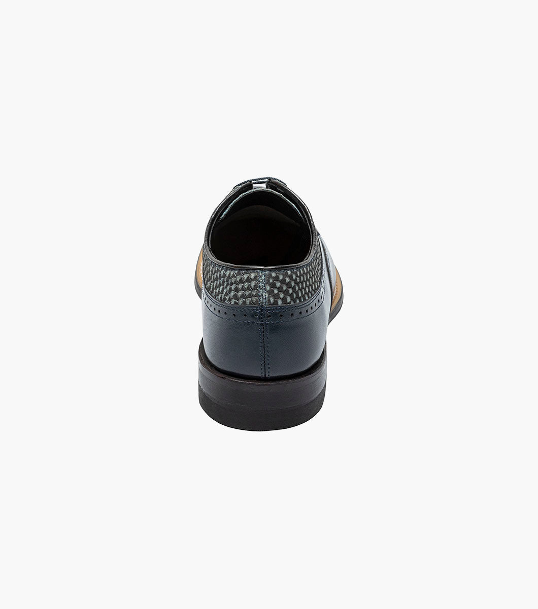 Stacy Adams DAYTON Python Print Wingtip Oxford Navy by Stacy Adams Shoes