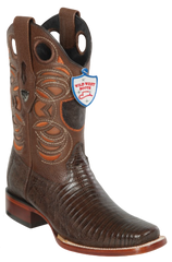 Wild West Botas de Armadillo Horma Rodeo Brown
