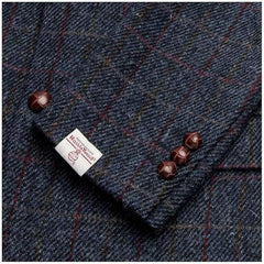 Walker and Hawkes Harris Tweed Blakemore Blazer for Men - Hand-Woven Wool Tweed Jacket with Polyester Lining, Regular Fit