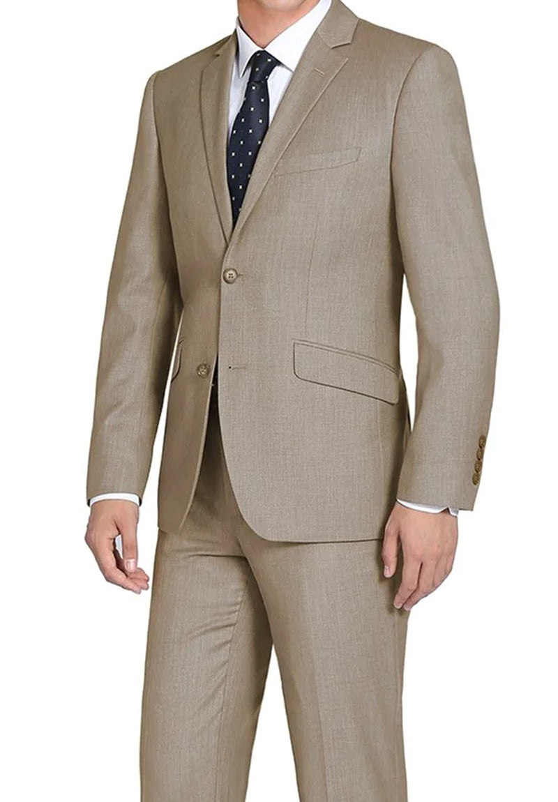 Vanderbilt Collection  - Classic 2 Piece Suit 2 Buttons Regular Fit In Taupe 2 SO6202-3-CLASSIC  - from alligatorwarehouse.com