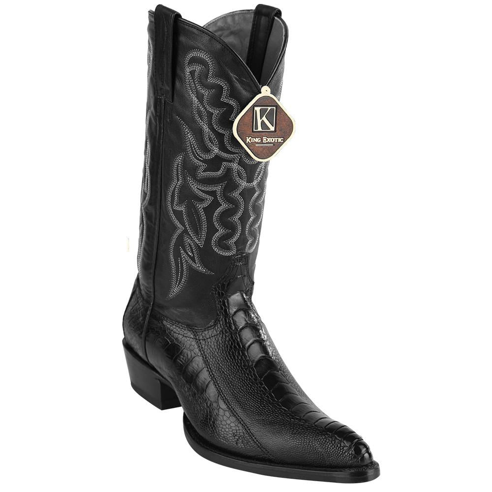 King Exotic Ostrich Leg Traditional Cowboy Boot J-Toe 1 -01  - from alligatorwarehouse.com