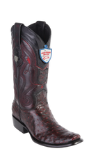 Wild West Botas de Avestruz Horma Dubai Blackcherry