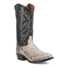Dan Post Men's Manning Python Snakeskin Round Toe Boots - Natural