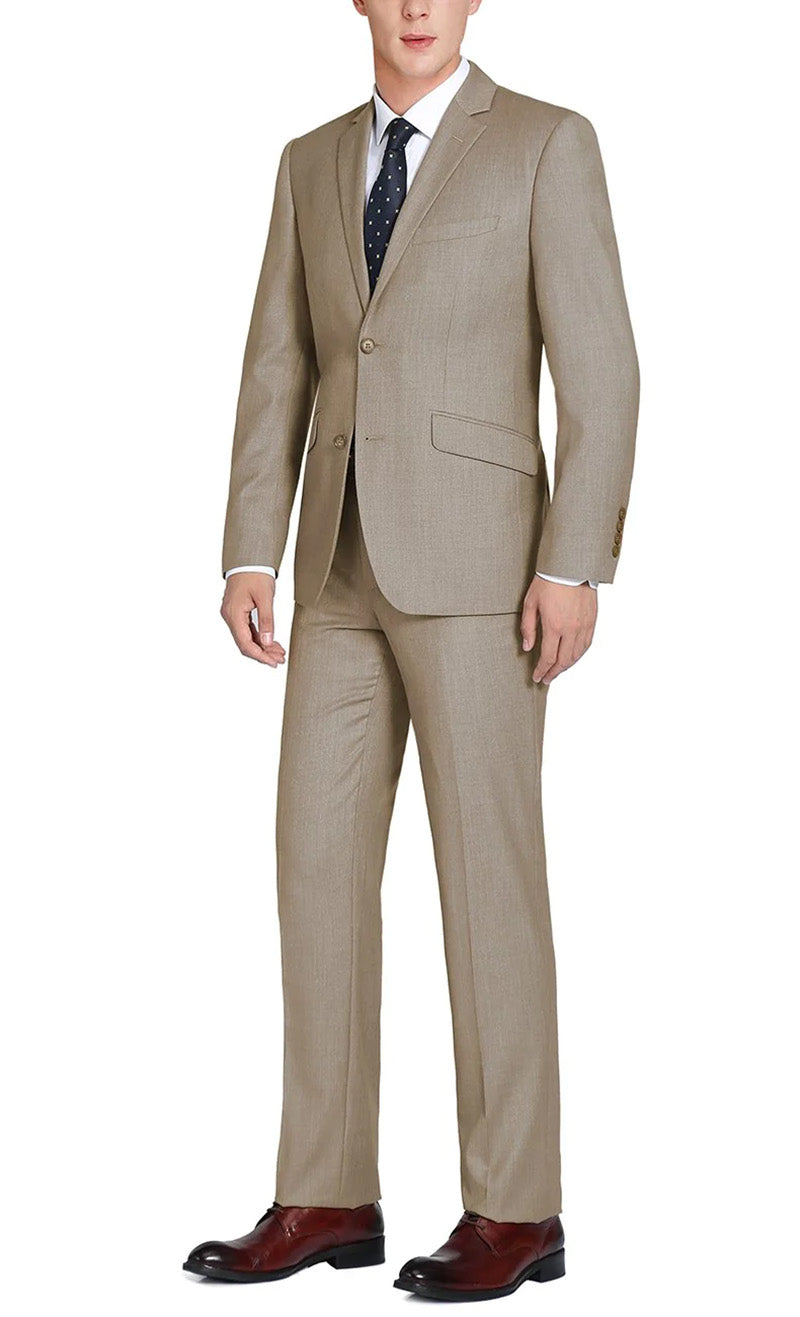 Vanderbilt Collection  - Classic 2 Piece Suit 2 Buttons Regular Fit In Taupe 1 SO6202-3-CLASSIC  - from alligatorwarehouse.com