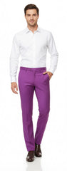 Mens Slim Fit Light Purple Dress Pants – Modern Formal Trousers for Business, Weddings and Parties
