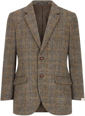 Walker and Hawkes Harris Tweed Blakemore Blazer for Men - Hand-Woven Wool Tweed Jacket with Polyester Lining, Regular Fit