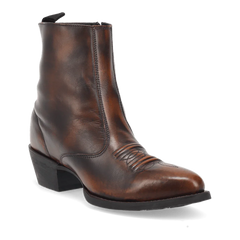 Laredo Men's Fletcher Leather Round Toe Boots with Zipper - Tan