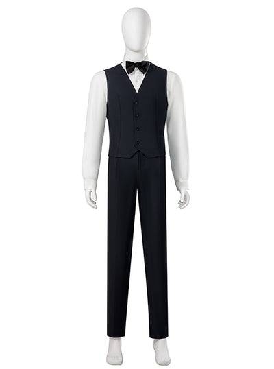 Black Suit Cosplay Costume for Men – Halloween Outfit Without Shoes