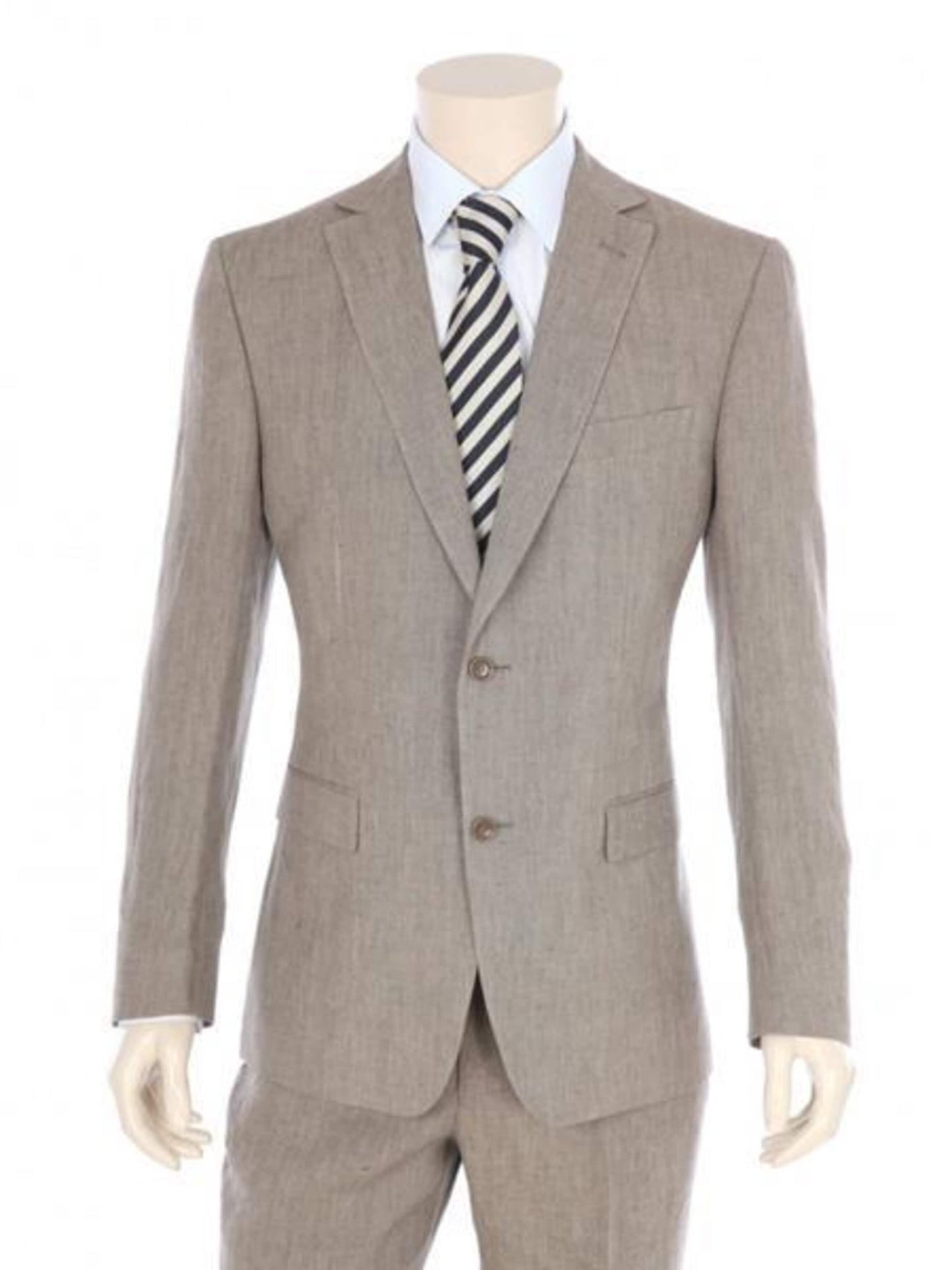 Linen Suit - Mens Summer Suits in Tan Color - Beach Wedding