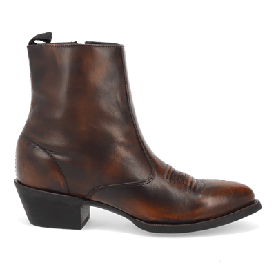 Laredo Men's Fletcher Leather Round Toe Boots with Zipper - Tan