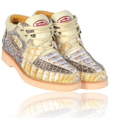 Los Altos Casual Natural Genuine All-Over Crocodile Shoes
