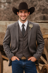 Rustic Western Wedding Outfit – Suit Jacket with Cowboy Style