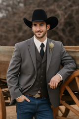 Rustic Western Wedding Outfit – Suit Jacket with Cowboy Style