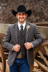 Rustic Western Wedding Outfit – Suit Jacket with Cowboy Style