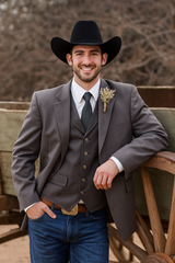 Rustic Western Wedding Outfit – Suit Jacket with Cowboy Style