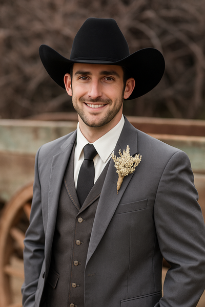 Rustic Western Wedding Outfit – Suit Jacket with Cowboy Style