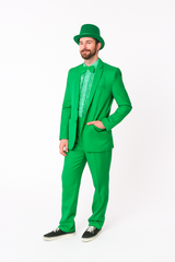Vibrant Green Costume Suit with Matching Hat – Bold Party & Event Wear