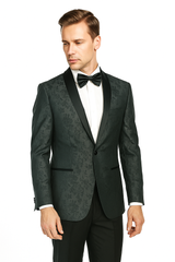 Shawl Paisly Tuxedo by Giorgio Fiorelli in Burgundy, Gray, Blue