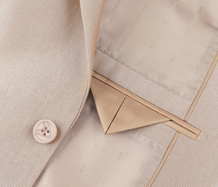 Beige Slim Fit Sharkskin Italian Styled 2 Piece Suit 5 SO6207-3-SLIM  - from alligatorwarehouse.com