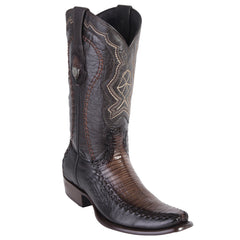 Brown lizard skin boot