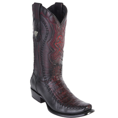 Western Boots Caiman Belly Semi Square Toe 1   - from alligatorwarehouse.com