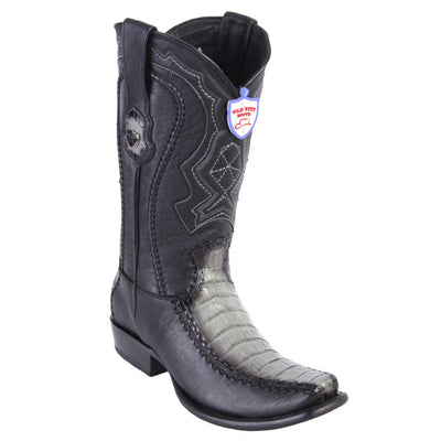 Western Boots Caiman Belly Semi Square Toe 4   - from alligatorwarehouse.com