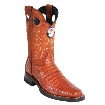 Mens Caiman Square Toe Boots 3   - from alligatorwarehouse.com