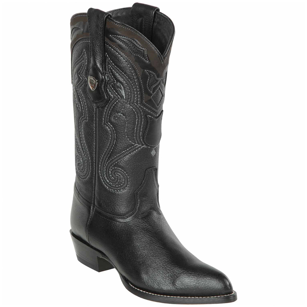 Wild West Boots - Deer Leather Mens Black Western Boots Wild West Boots - Deer Leather Mens Black Western Boots