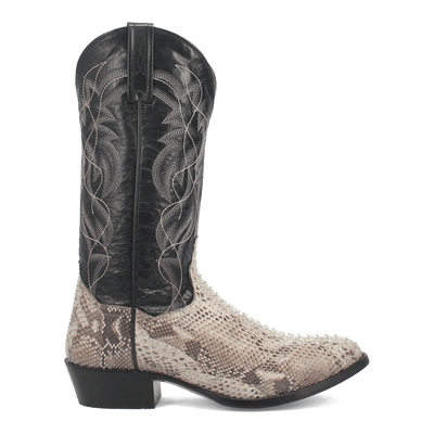 Dan Post Men's Manning Python Snakeskin Round Toe Boots - Natural
