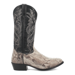 Dan Post Men's Manning Python Snakeskin Round Toe Boots - Natural