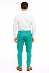 Men’s Aqua Dress Pants – Slim Fit Stylish Formal Trousers for Parties and Casual Wear in Turqoise Color