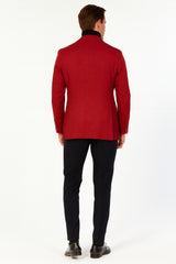 Men’s Burgundy Red - Wine Two-Button Sport Coat – Stylish Blazer for Business, Parties