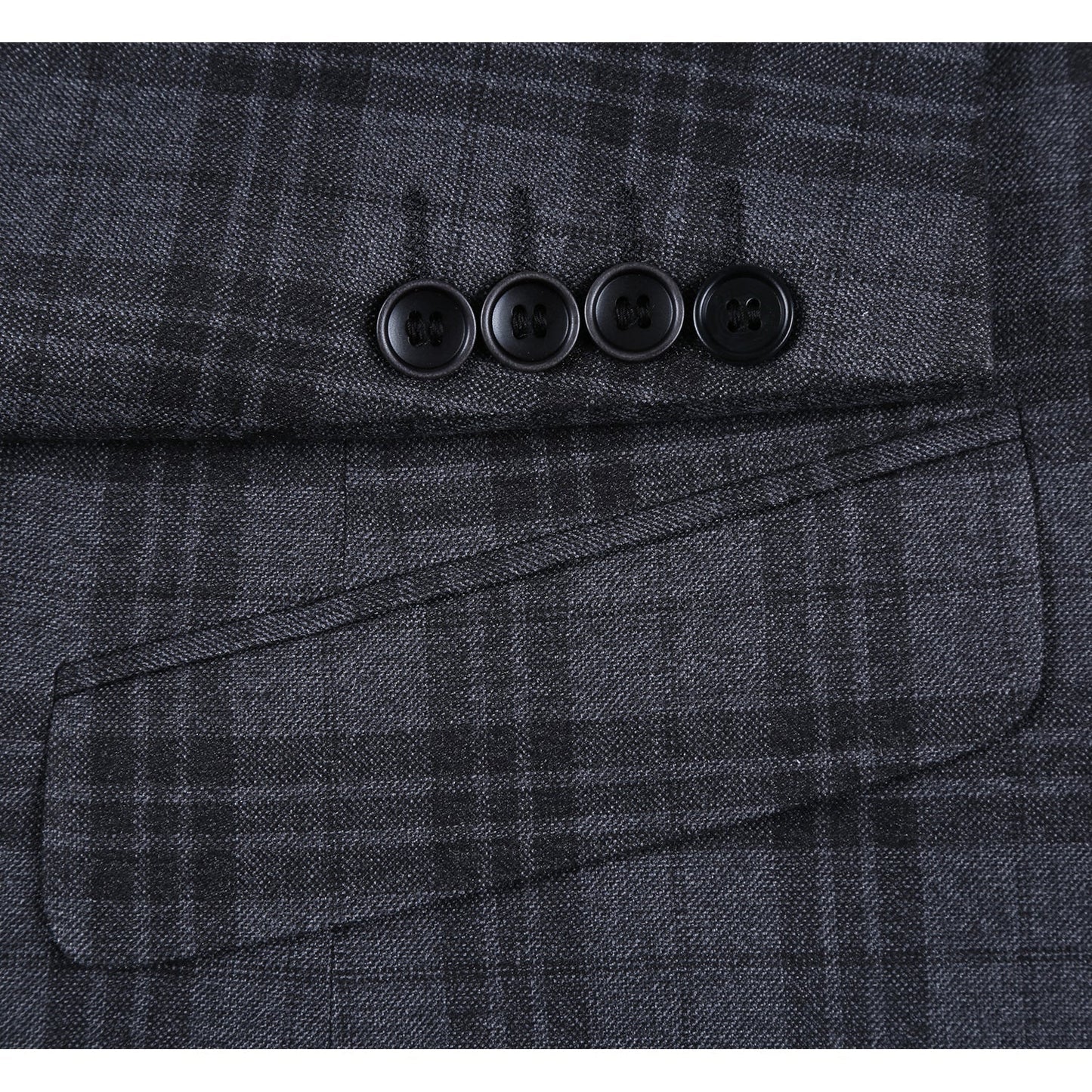 294-15 Men's Slim Fit Checked Suits