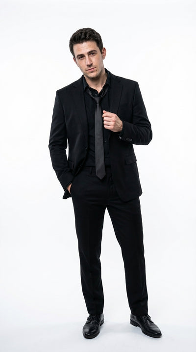 Mens Black Blazer – John Wick Inspired Classic Formal Blazer for Men Sleek Action Style Evening Jacket