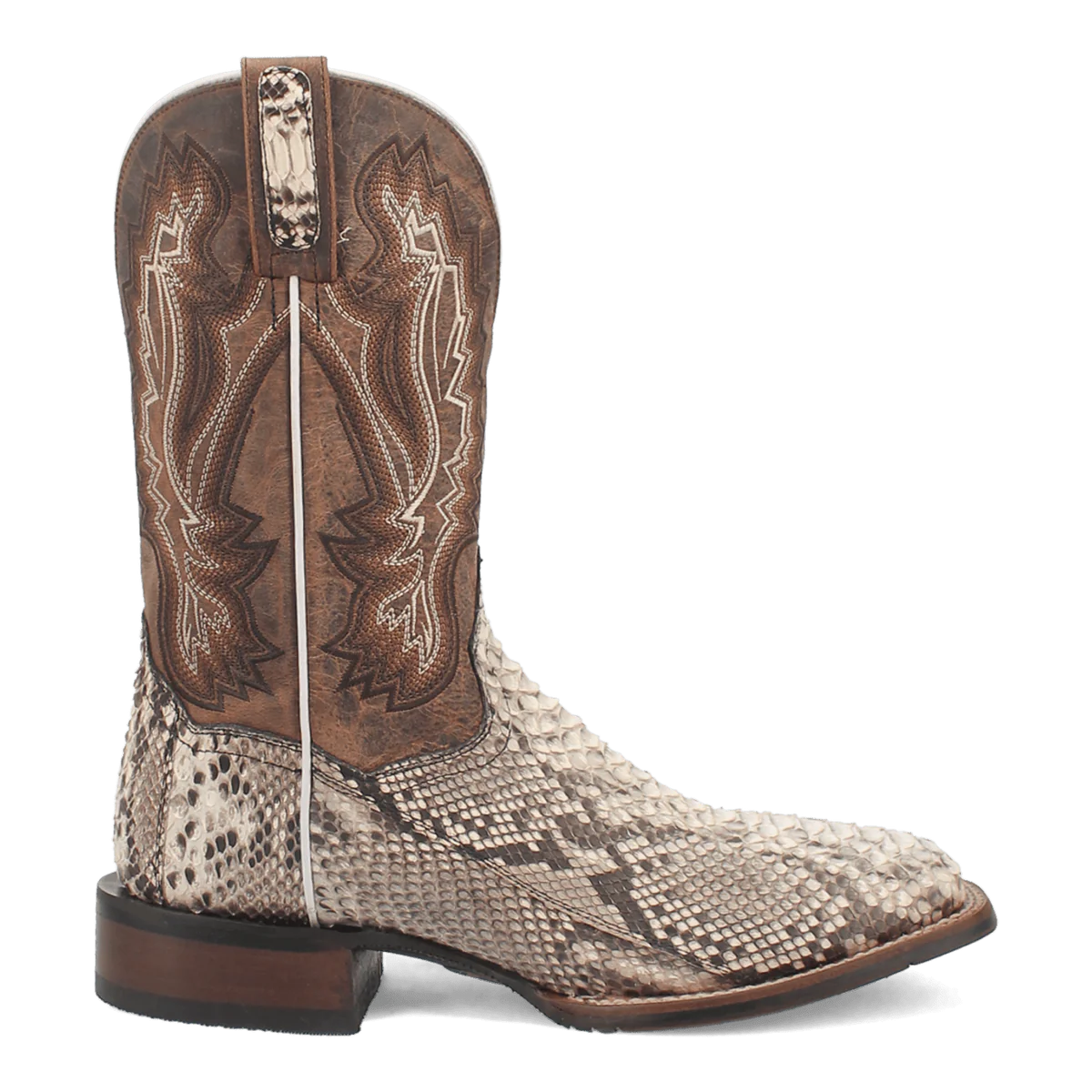 Dan Post Men's Brutus Python Snakeskin Square Toe Boots - Natural 2 DP4917_7_D  - from alligatorwarehouse.com