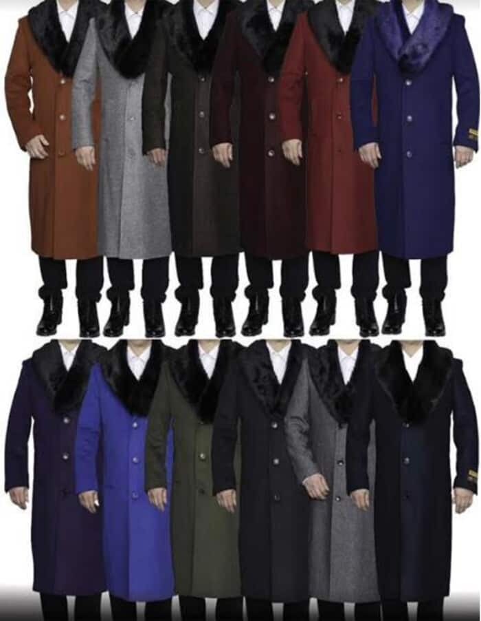 3 Button Single Breasted Fur Collar Full Length Overcoat 1   - from alligatorwarehouse.com