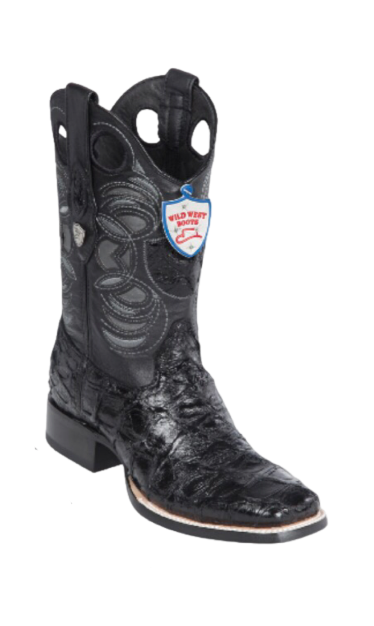Bota de Pirarucu Original Horma Punta Recortada Wild West