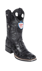 Bota de Pirarucu Original Horma Punta Recortada Wild West