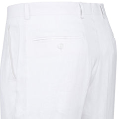 Linen Suit 2 Piece 2 Buttons Regular Fit In White
