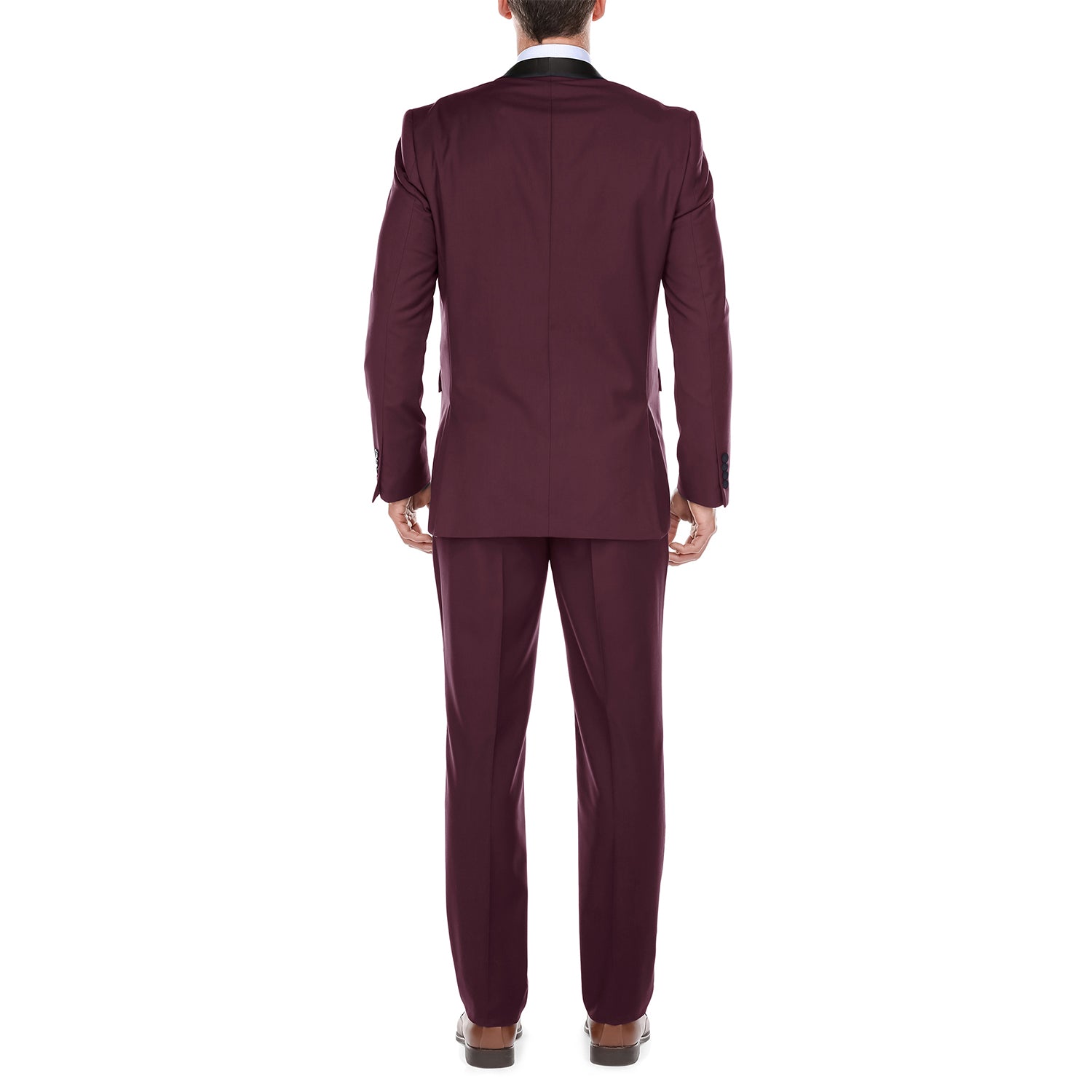 Burgundy 2 Piece Tuxedo Shawl Lapel Slim Fit 2 SO6201-8-SHAWLCOLLAR  - from alligatorwarehouse.com