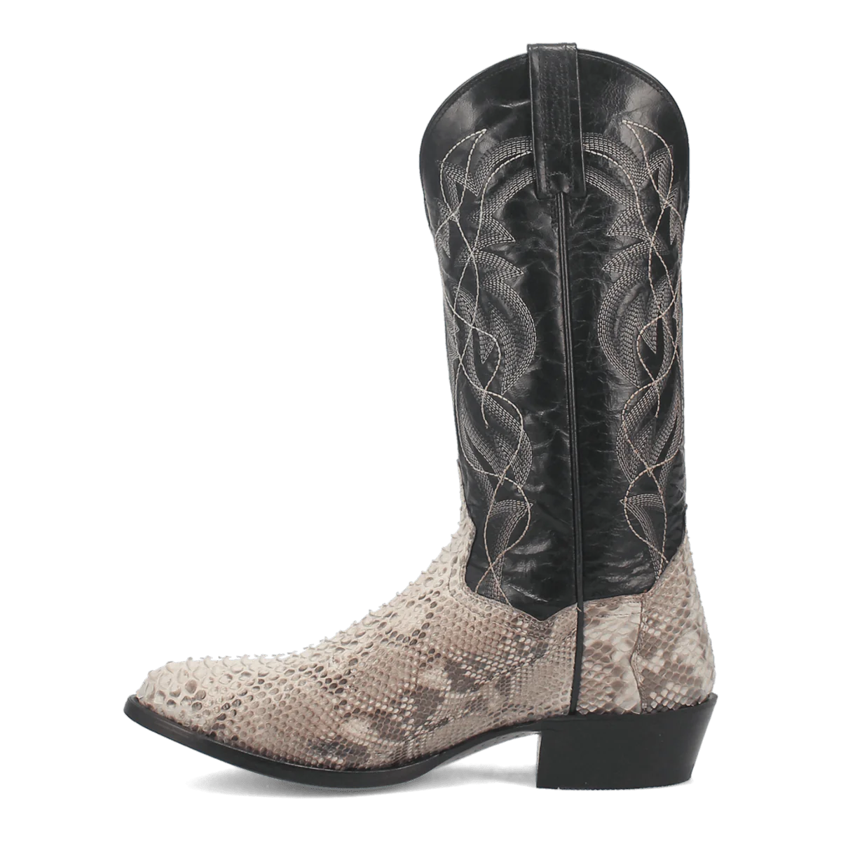 Dan Post Men's Manning Python Snakeskin Round Toe Boots - Natural 3 DP3036_7_D  - from alligatorwarehouse.com