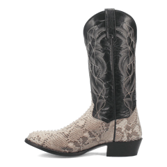 Dan Post Men's Manning Python Snakeskin Round Toe Boots - Natural