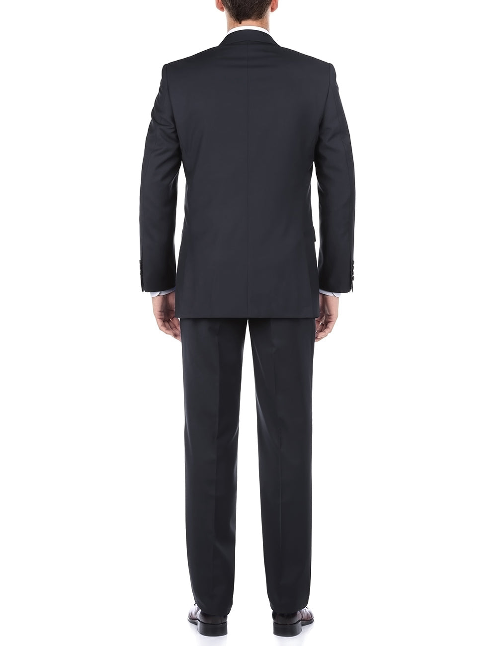 Bevagna Collection - Navy 100% Virgin Wool Regular Fit Pick Stitched 2 Piece Suit 3 SO6508-2-Classic  - from alligatorwarehouse.com