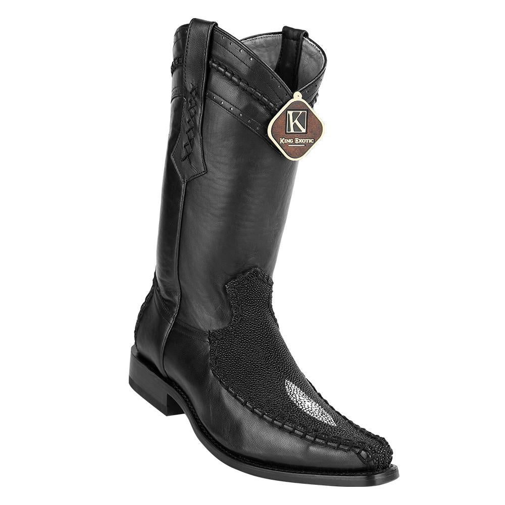 King Exotic Men's Stingray Single Stone European Toe Boot 1 -01  - from alligatorwarehouse.com