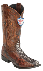 Bota de Pitón Original Horma Punta Recortada Wild West