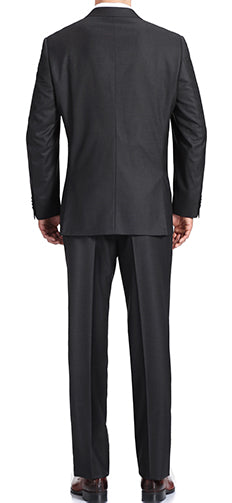 100% Virgin Wool Regular Fit 2 Piece Suit 2 Button in Charcoal 2 SO6555-3-CLASSIC  - from alligatorwarehouse.com