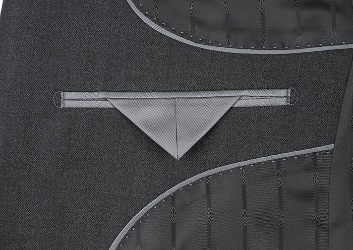 Vanderbilt Collection  - Classic 2 Piece Suit 2 Buttons Regular Fit In Charcoal Gray 3 SO6202-1 CLASSIC SUITS_34R  - from alligatorwarehouse.com