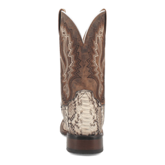 Dan Post Men's Brutus Python Snakeskin Square Toe Boots - Natural